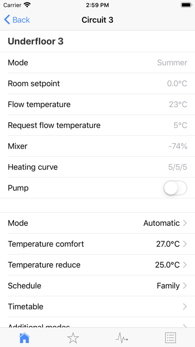 BWC for heating system Screenshot