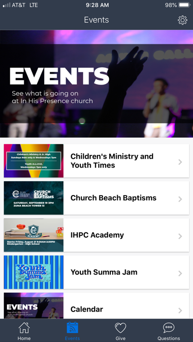 IHP Church LA iPhone screenshot 2 - Lifestyle app