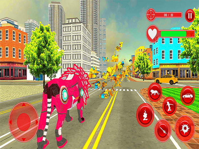 Lion Robot Transform Attack