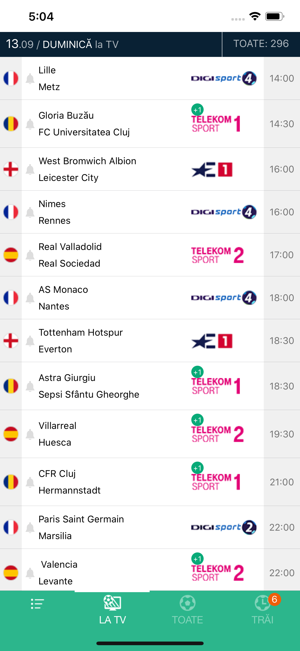 Fotbal la TV