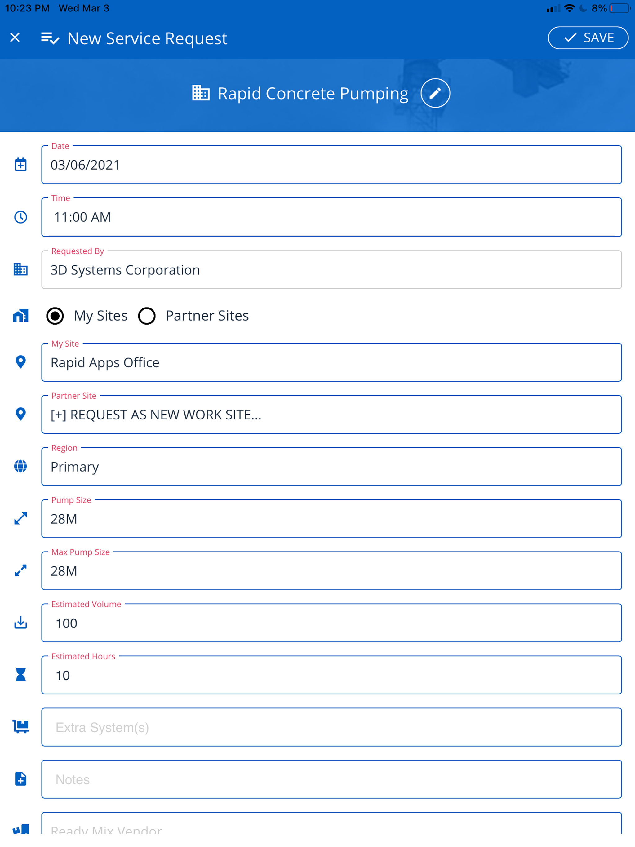 Rapid Service Request