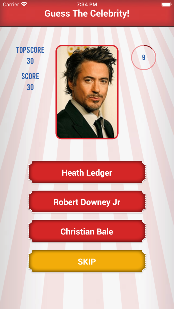 Movies Celebrity Guess Quiz