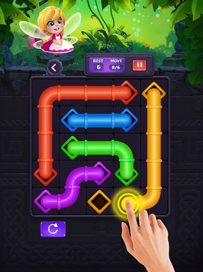 Line Fill Color Pipe Puzzle