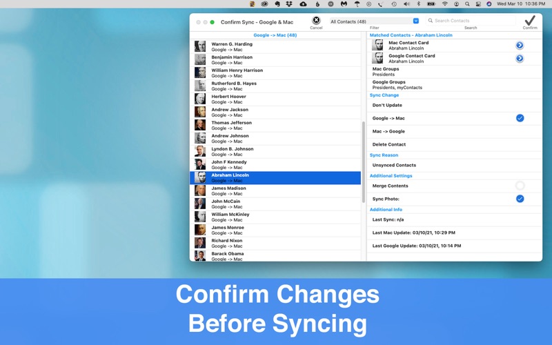 contacts sync for google gmail iphone screenshot 3