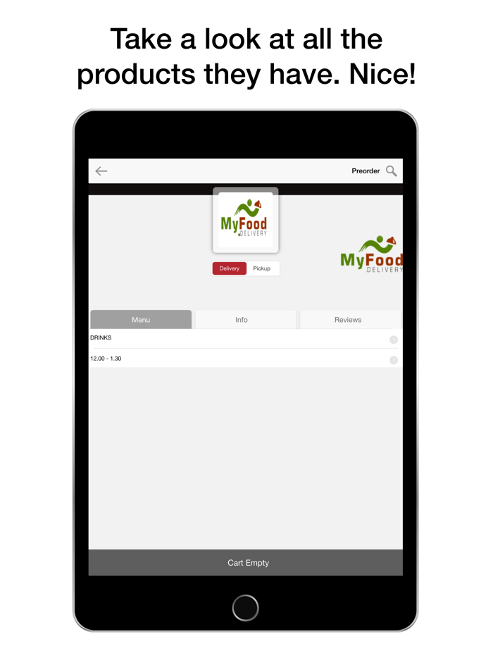MyFood Delivery Ordering app