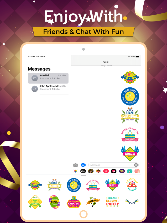 Brazil Carnival Stickers