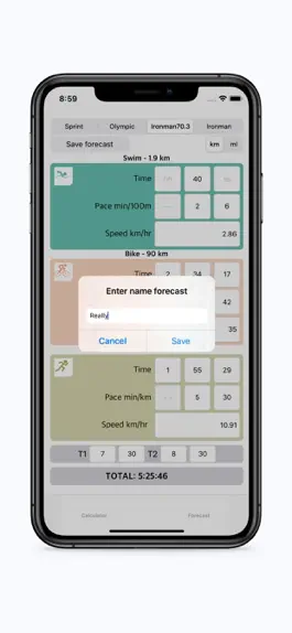 Game screenshot Triathlete сalculator apk