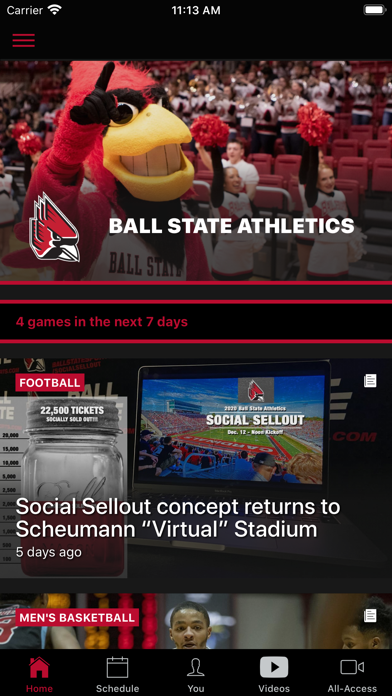 Ball State Athletics Screenshot