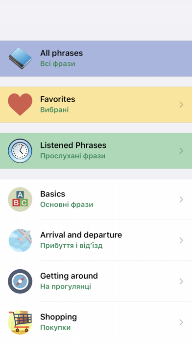 Ukrainian Phrases & Words Screenshot