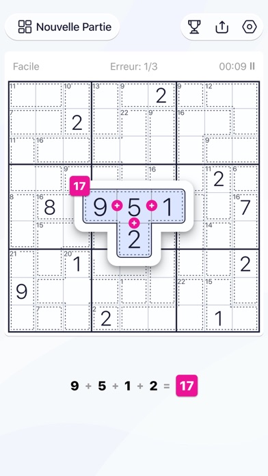 Screenshot #1 pour Killer Sudoku: Sudoku, Puzzles
