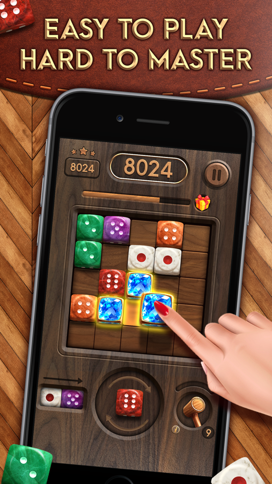 #1. Merge Dice: Block Puzzle Jewel (iOS) Podle: Maito Akira
