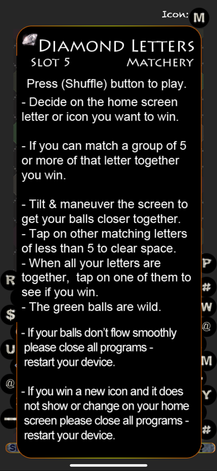 Diamond Letters Slot E