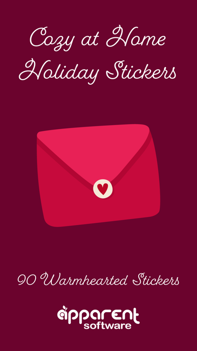 Cozy at Home Holiday Stickers Screenshot