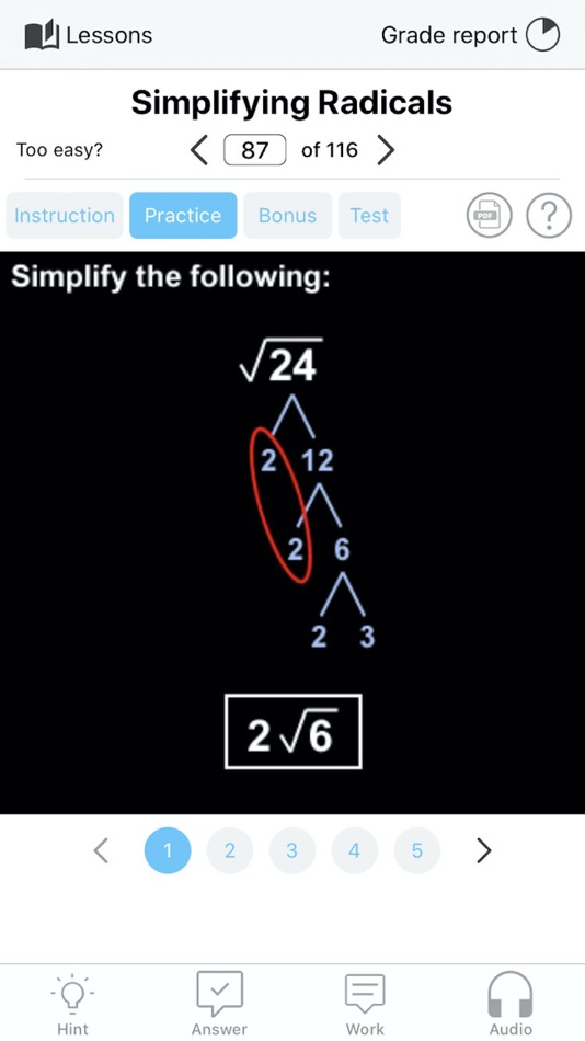 #3. Elementary Algebra (iOS) By: YourTeacher.com