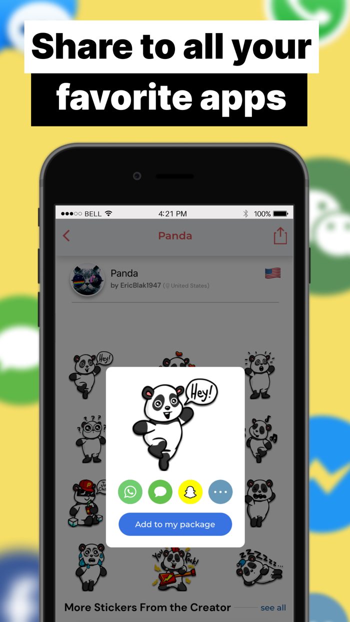 Stickers for photos and text