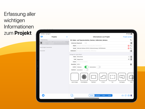 Screenshot #4 pour WinWorker Raumaufmaß