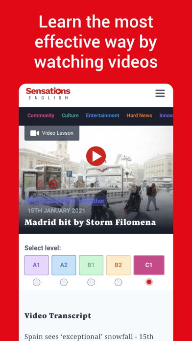 Sensations English Screenshot