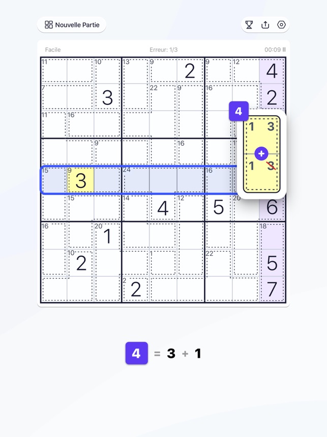 Sudoku classique - 3 niveaux: casse-tête parfait pour optimiser