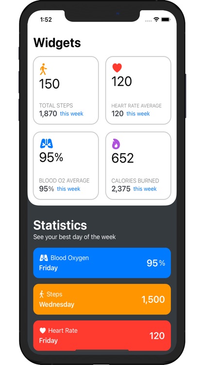 Health app as widget