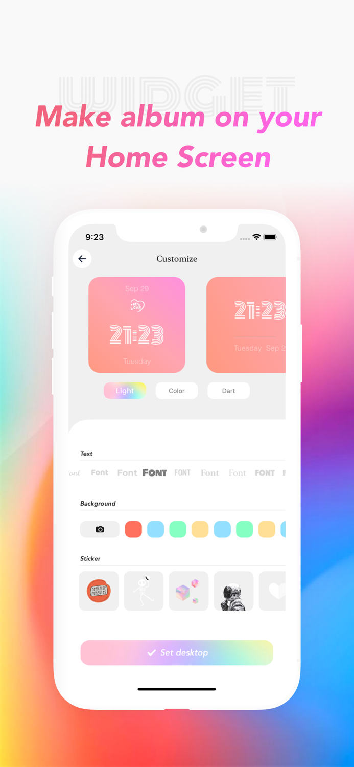 Color Clock Widget-Home Screen