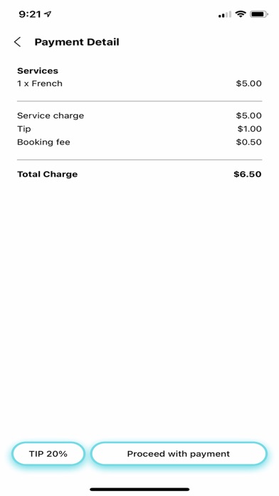 LuxPro Service Booking Screenshot