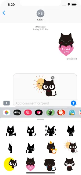 Game screenshot Black Cat Stickers packs apk