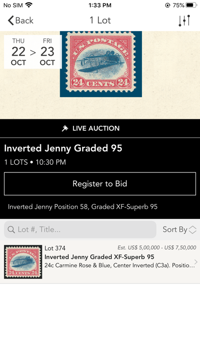 Siegel Auction Galleries, Inc. Screenshot