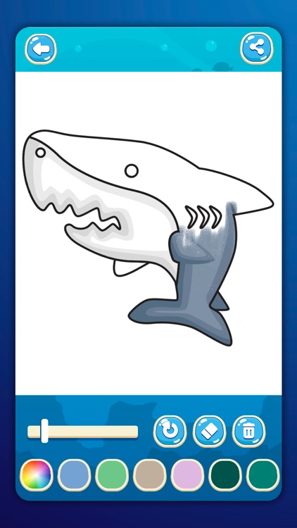Sea Animal Coloring Book Game screenshot-3