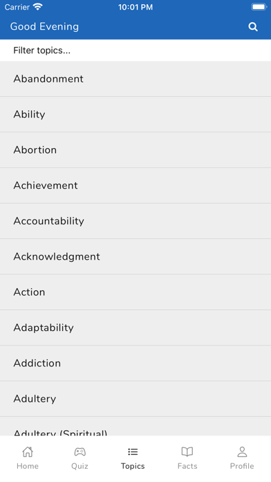 Bible Topics and Quiz screenshot 3