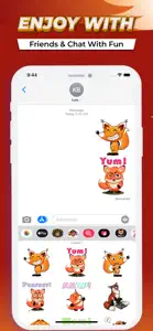 Fox Fun Emojis Stickers screenshot #4 for iPhone