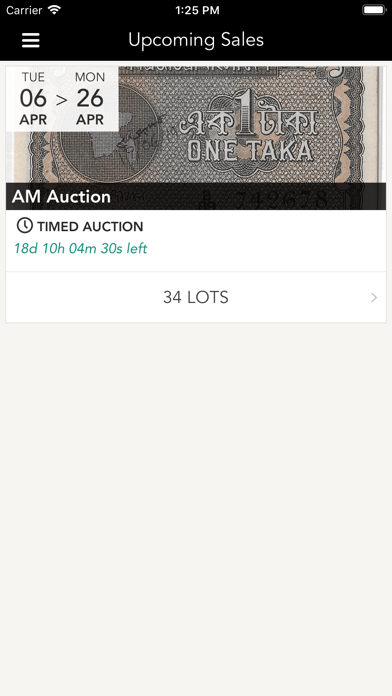 BanglaNumis Auction Screenshot