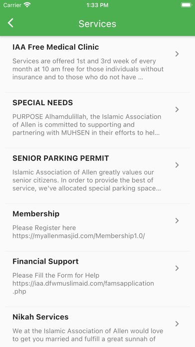 Islamic Association of Allen Screenshot