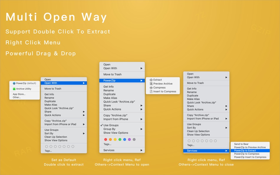 #5. PowerZip-Powerful Archiver (macOS) Podle: 汝峰 向