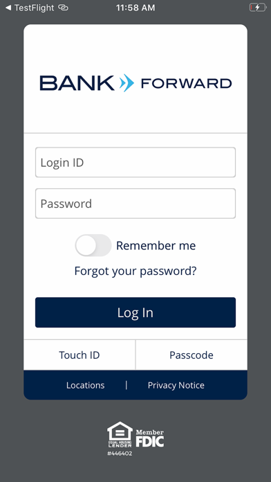 Bank Forward Screenshot