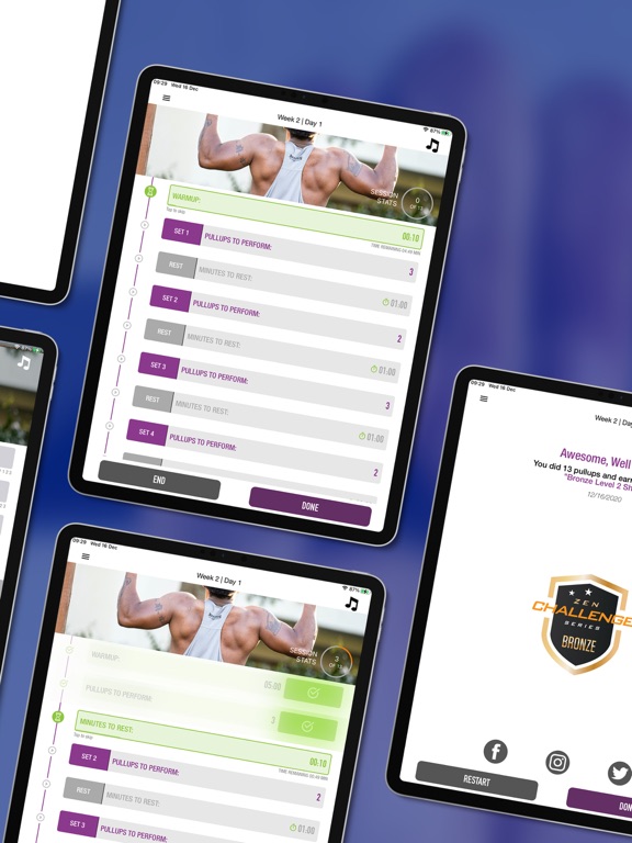 20 Pull Ups Trainer Challenge iPad screenshot 8 - Health & Fitness app