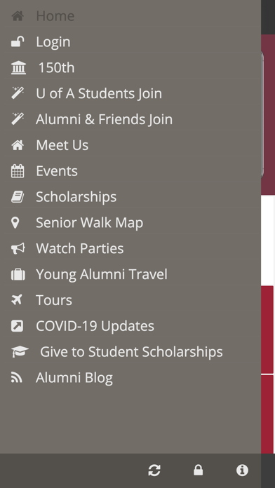 Arkansas Alumni Screenshot