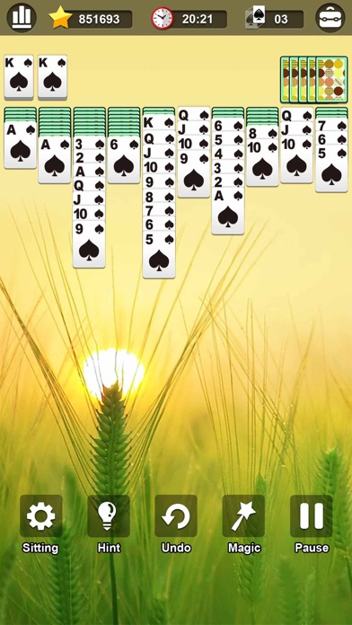 Classic Spider Solitaire． Screenshot