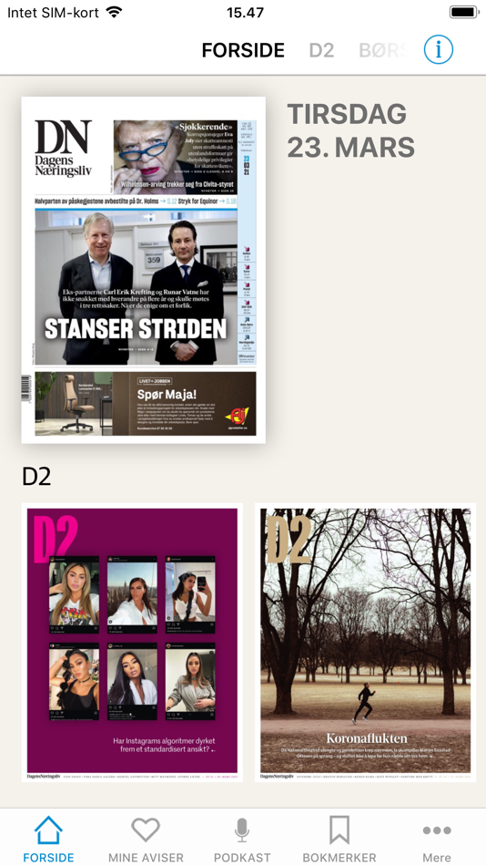 #1. DN Eavis (iOS) 由: Dagens Næringsliv AS