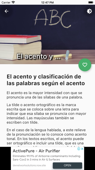 Curso de ortografia en español Screenshot