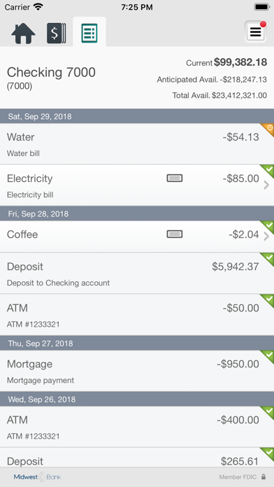 Midwest Bank Business Screenshot