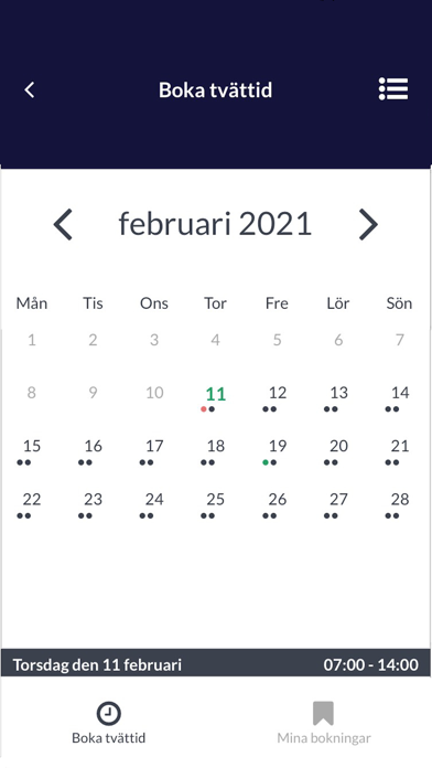 Boka Tvätten Screenshot
