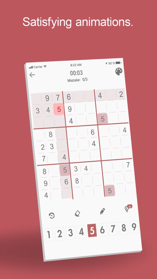 #6. Sudoku: Clean look (iOS) 由: ANTADA TECHNOLOGY COMPANY LIMITED