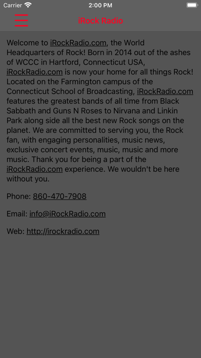iRock Radio Screenshot