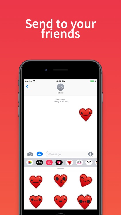 Heart stickers Emojis for text