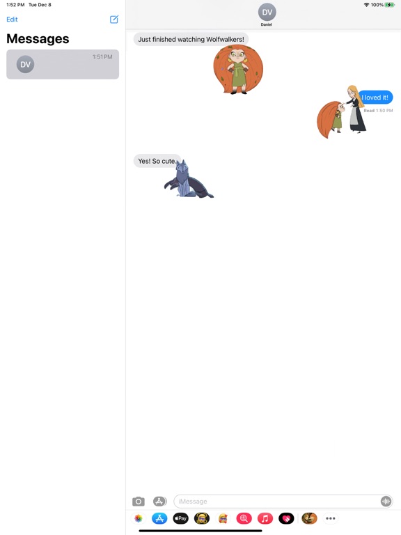 Wolfwalkers Stickers Apple TV+ iPad screenshot 4 - Entertainment app
