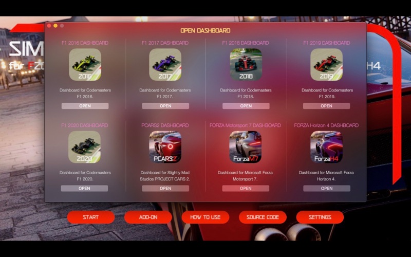 sim racing dashboard iphone screenshot 3