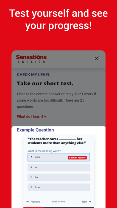 Sensations English Screenshot