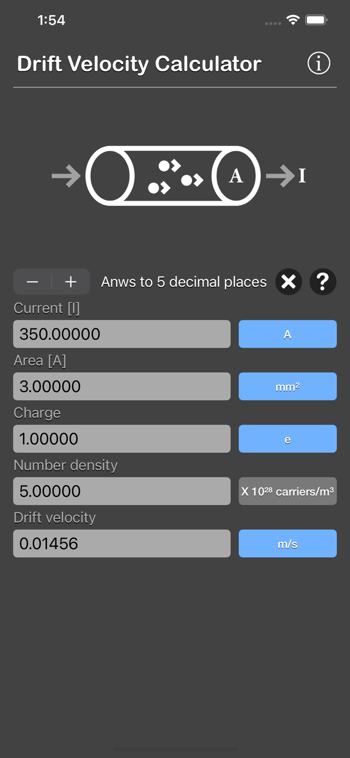 Drift Velocity Calculator