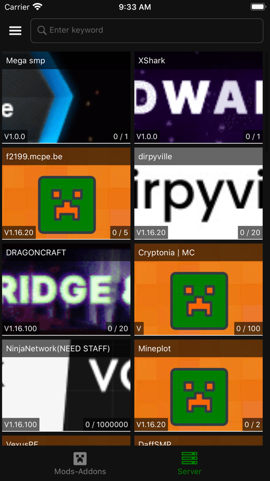 #2. Addons Server for Minecraft PE (iOS) Podle: Giang Pham Thi