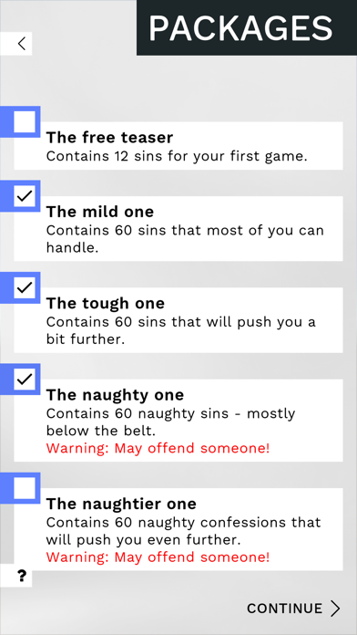 Confessions - the party game Screenshot